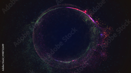 Sphere abstract background, Colorful Light Streaks, Abstract Light Streaks in corkscrew motion with glowing effects, Abstract lighting effects on black background, green abstract background
