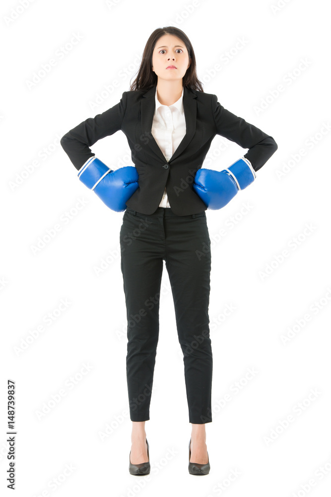 Businesswoman ready for the competition Businesswoman ready for the competition