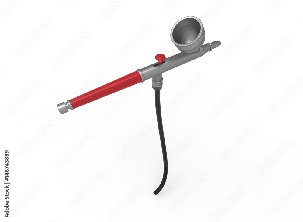 3d illustration of airbrush. white background isolated. icon for game web. 3d illustration of airbrush. white background isolated. icon for game web.