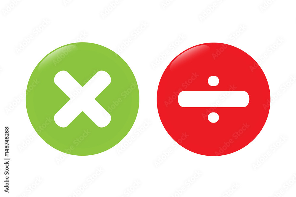 Obraz premium Multiply multiplication icon