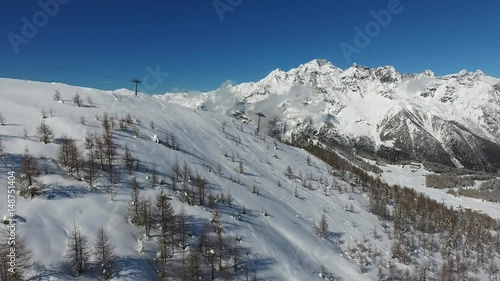 Ski resort in Valtellina - Ski track and ski-lift - Valmalenco photo