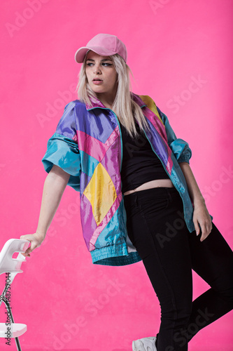 Stylish young woman posing
