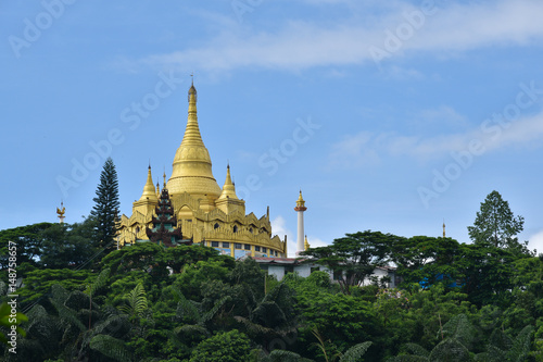 Photography Golden pagoda famous places land mark in mang lah shan state myanmar