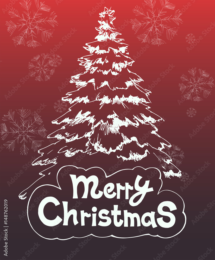 Merry christmas colorful and bright illustration and card design Merry christmas colorful and bright illustration and card design