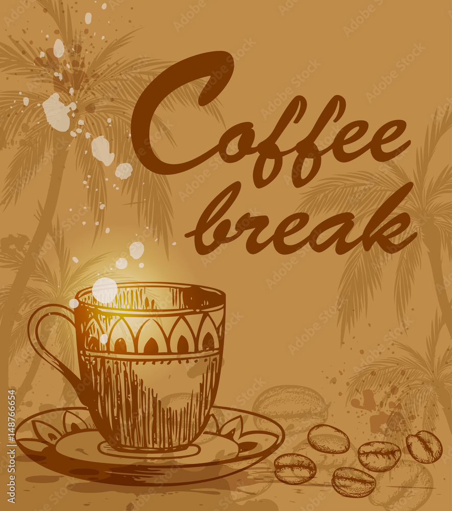 Coffee break background Coffee break background