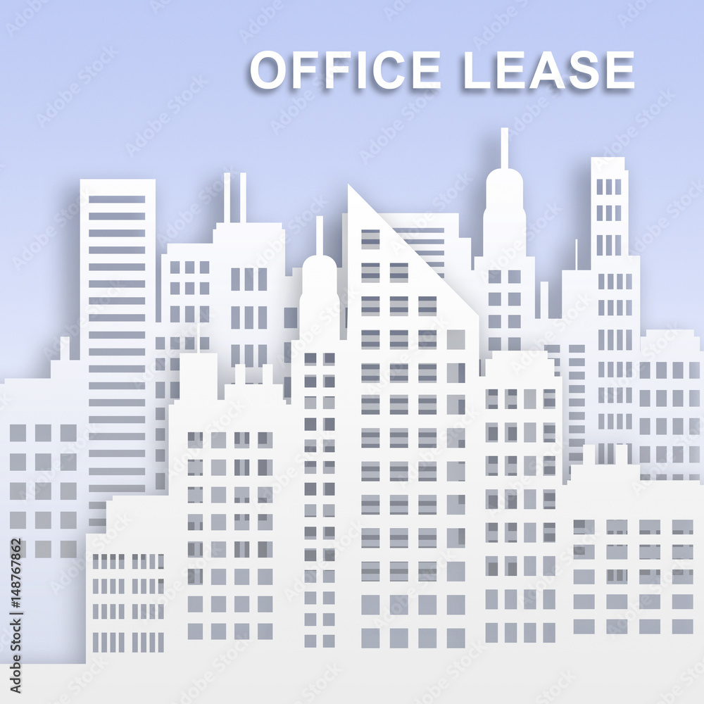 Office Lease Represents Office Property Buildings 3d Illustration