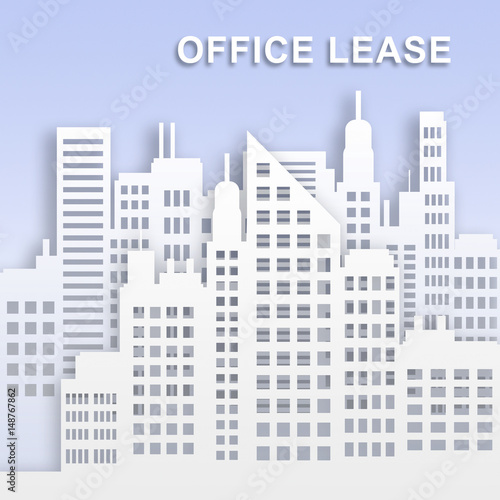 Office Lease Represents Office Property Buildings 3d Illustration