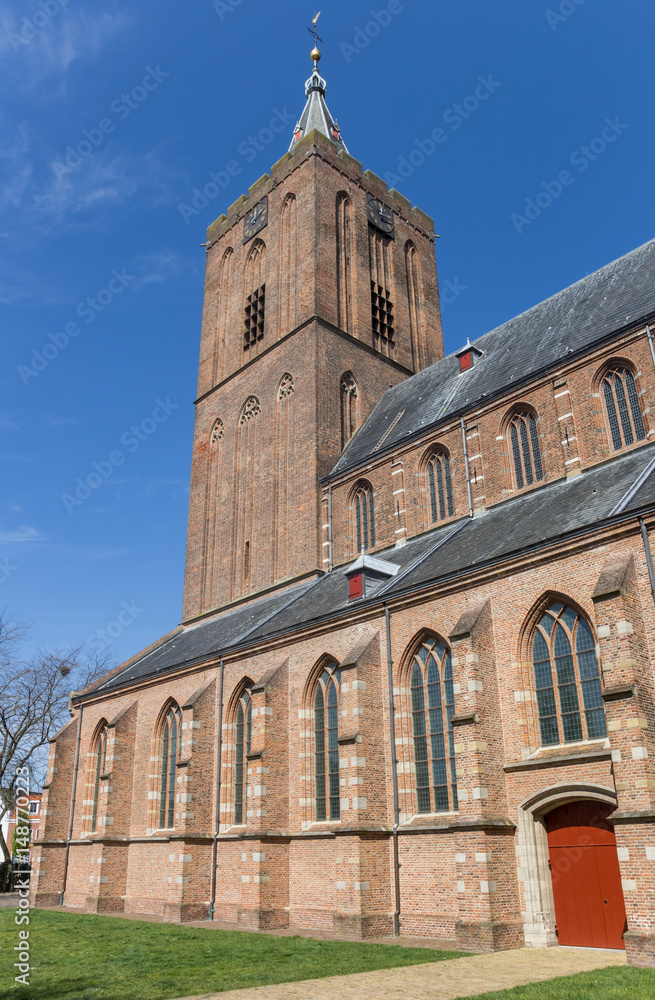 Great church in the historic city of Naarden
