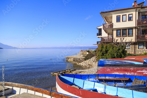 Coastal view of Ohrid, Mace...
