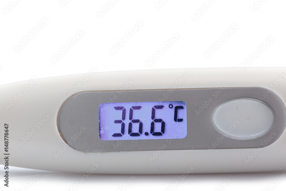 Electronic modern thermometer isolated Electronic modern thermometer isolated
