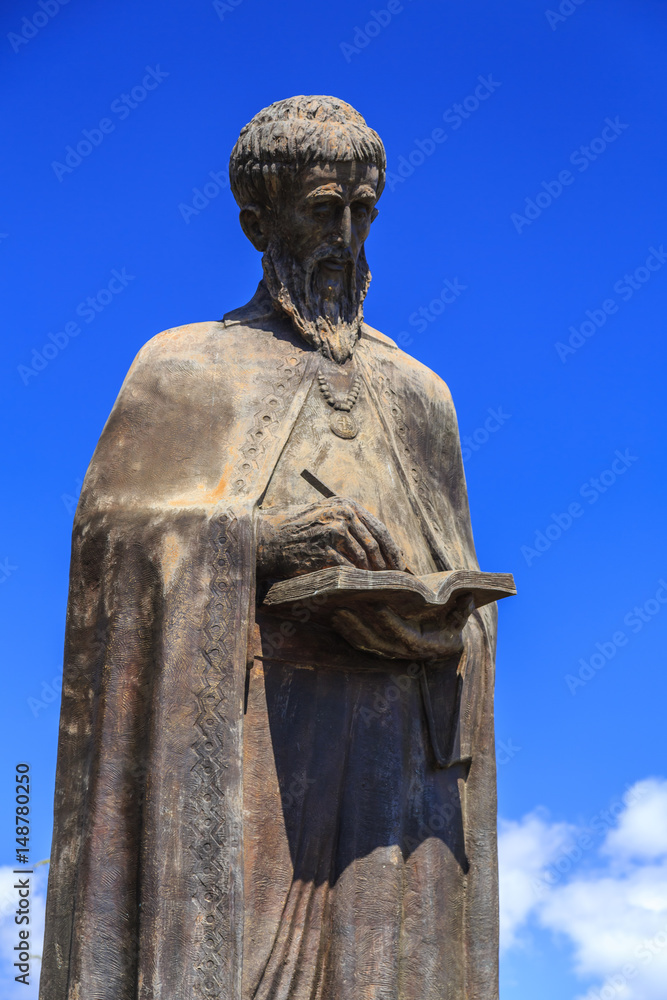 Bronze sculpture of St. Naum Ohridski