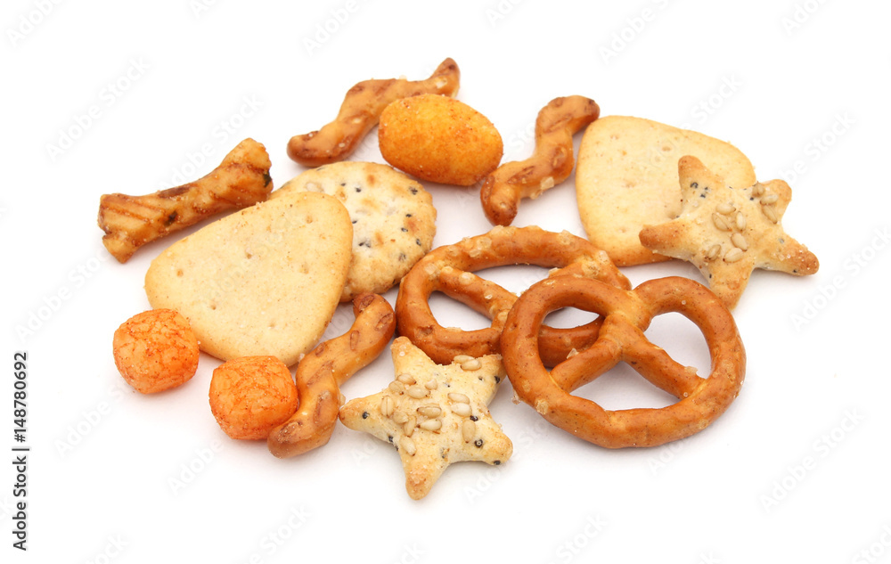 Crackers / Biscuits salés pour l'apéritif Stock Photo