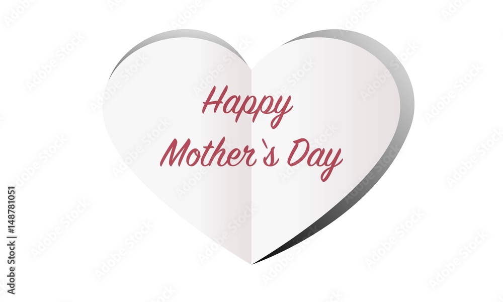 Happy Mother's Day - Herz als Zettel