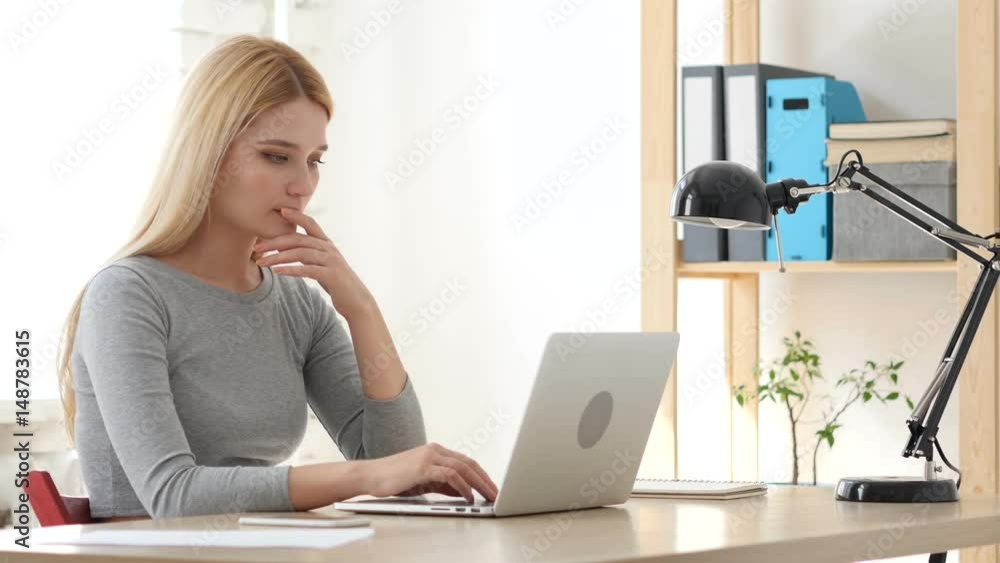 Young Relax Woman Working On Laptop Young Relax Woman Working On Laptop