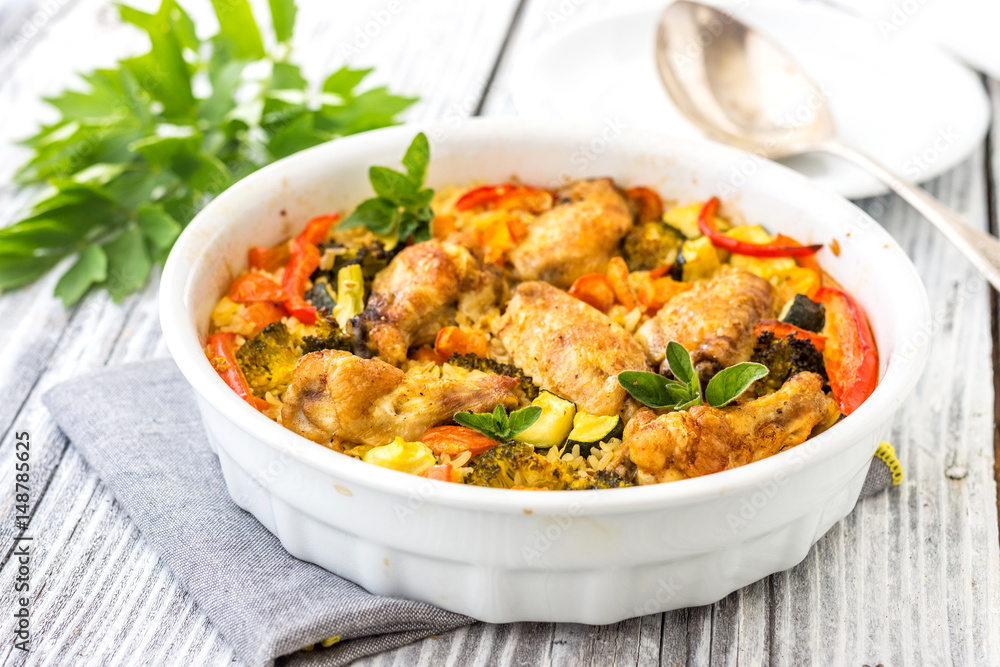 Traditional dish of rice,vegetable and meat-pilaf Traditional dish of rice,vegetable and meat-pilaf