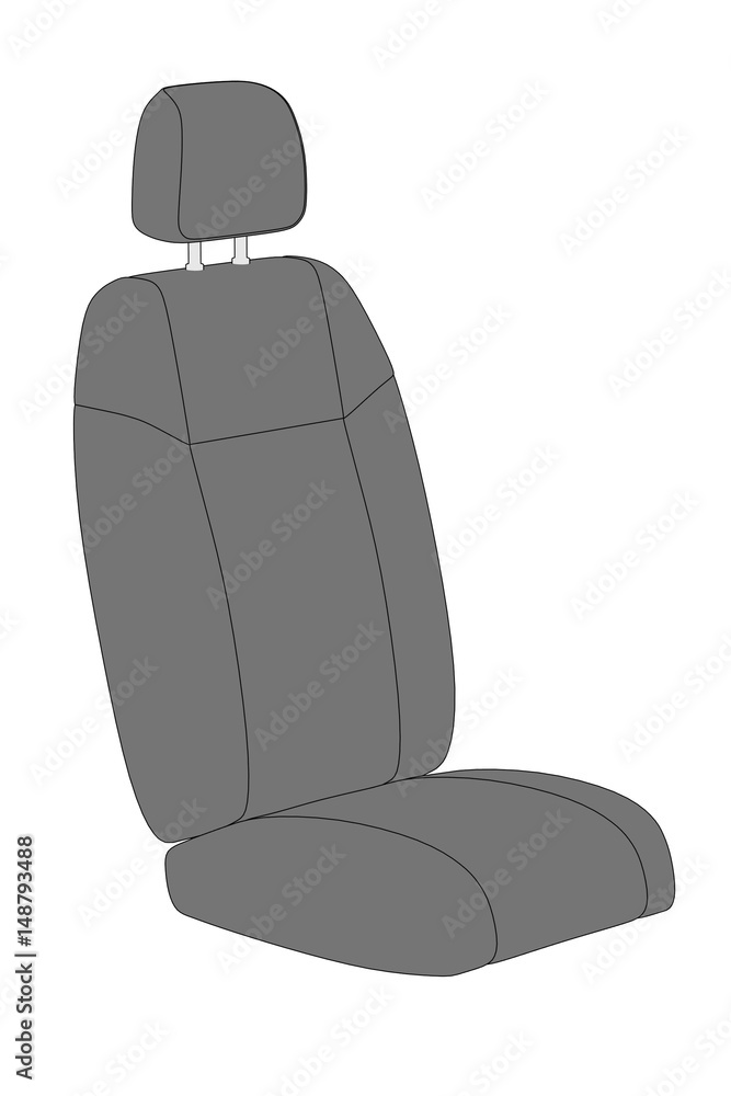 2d cartoon illustration of car seat Stock Illustration | Adobe Stock