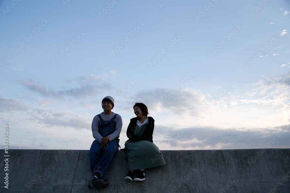 Fototapeta premium young Japanese couple