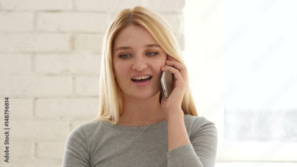 Portrait of Young Woman Talking on Smartphone Portrait of Young Woman Talking on Smartphone