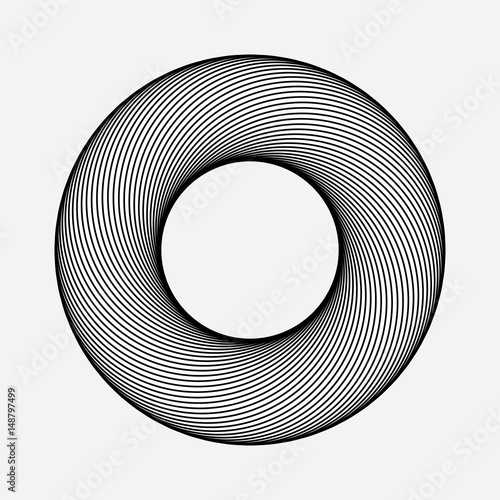 Circle element  line design. Vector illustration