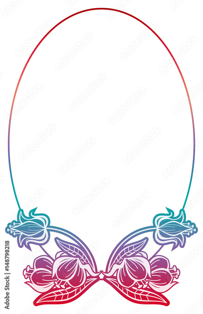Beautiful oval gradient frame. Beautiful oval gradient frame.