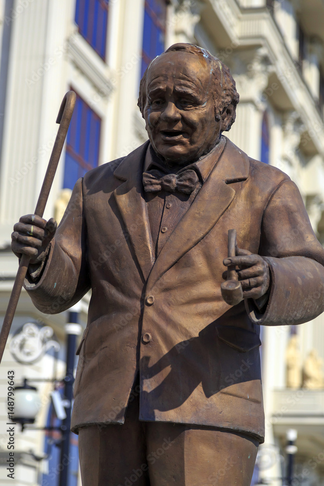 Bronze monumental sculpture of Petre Prlicko, famous Macedonian