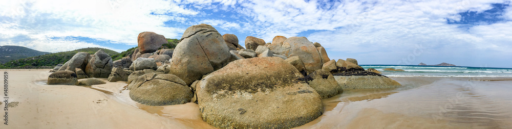 Whisky Bay panoramic view in Wilsons Promontory Marine Park, Australia Whisky Bay panoramic view in Wilsons Promontory Marine Park, Australia