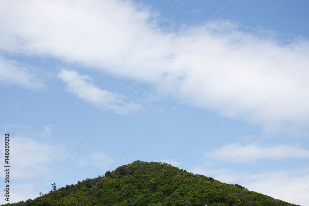 Blue sky and mountain Blue sky and mountain
