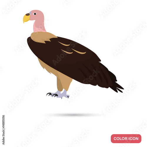 Vulture color flat icon for web and mobile design