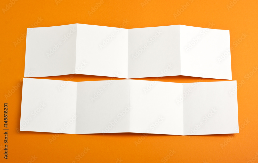 blank white folding paper flyer blank white folding paper flyer