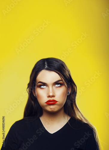 Bored Annoyed Woman Rolling Eyes