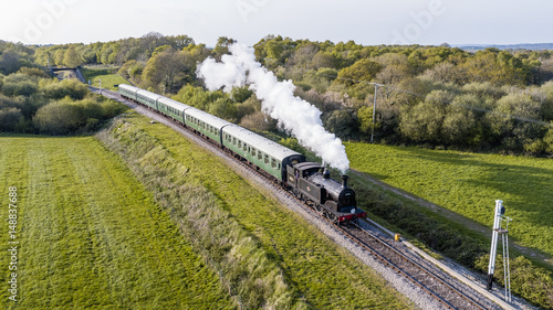 Swanage Railway. Steam train. Corfe Castle. Dorset