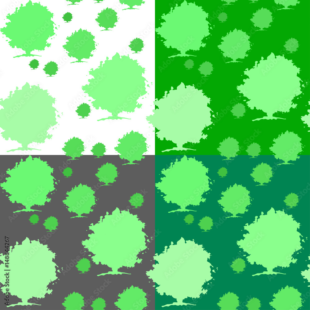 Green tree seamless pattern Green tree seamless pattern
