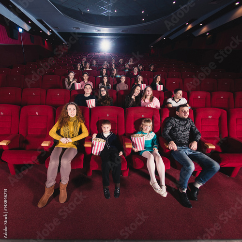 Happy family in the movie