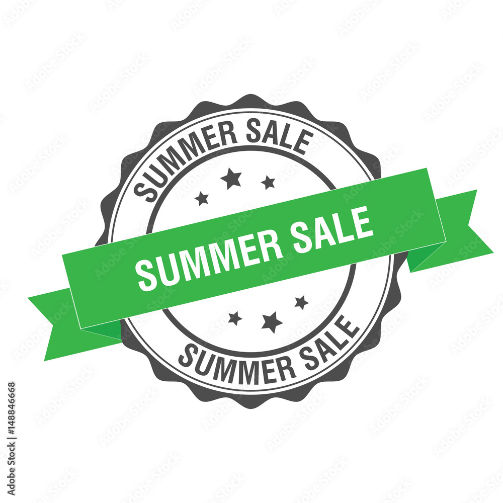 Fototapeta premium Summer sale stamp illustration