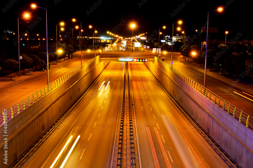 Fototapeta premium Otoyolda Trafik Akışı
