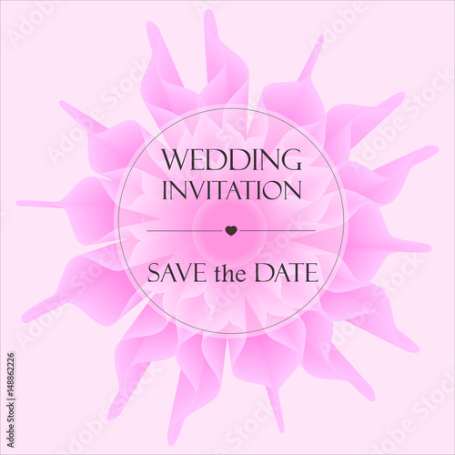 Vector wedding invitation illustration