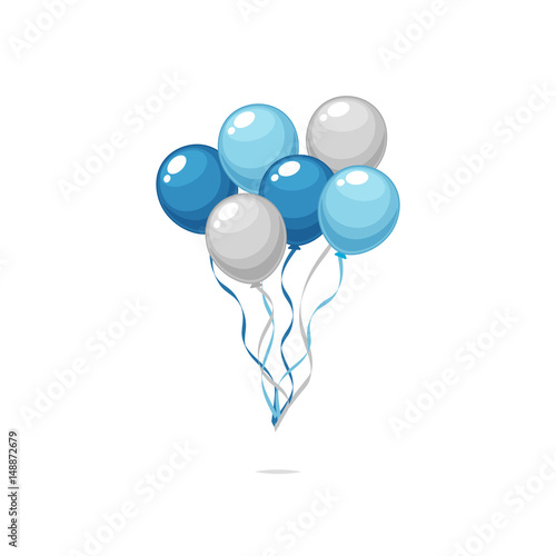 Party balloons vector isolated