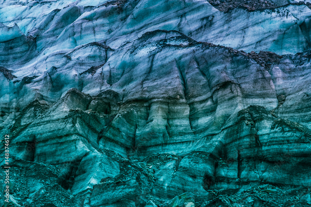 Colourful glacier pattern