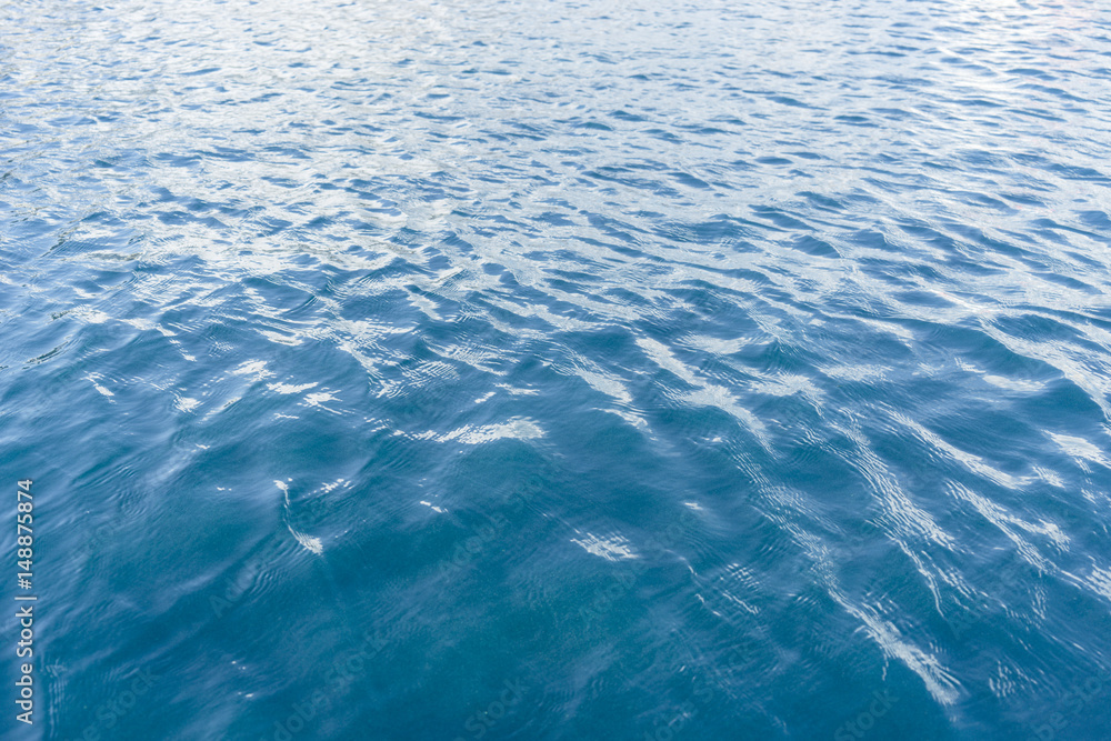 Blue rippled water. Blue rippled water.