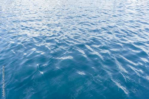 Blue rippled water.