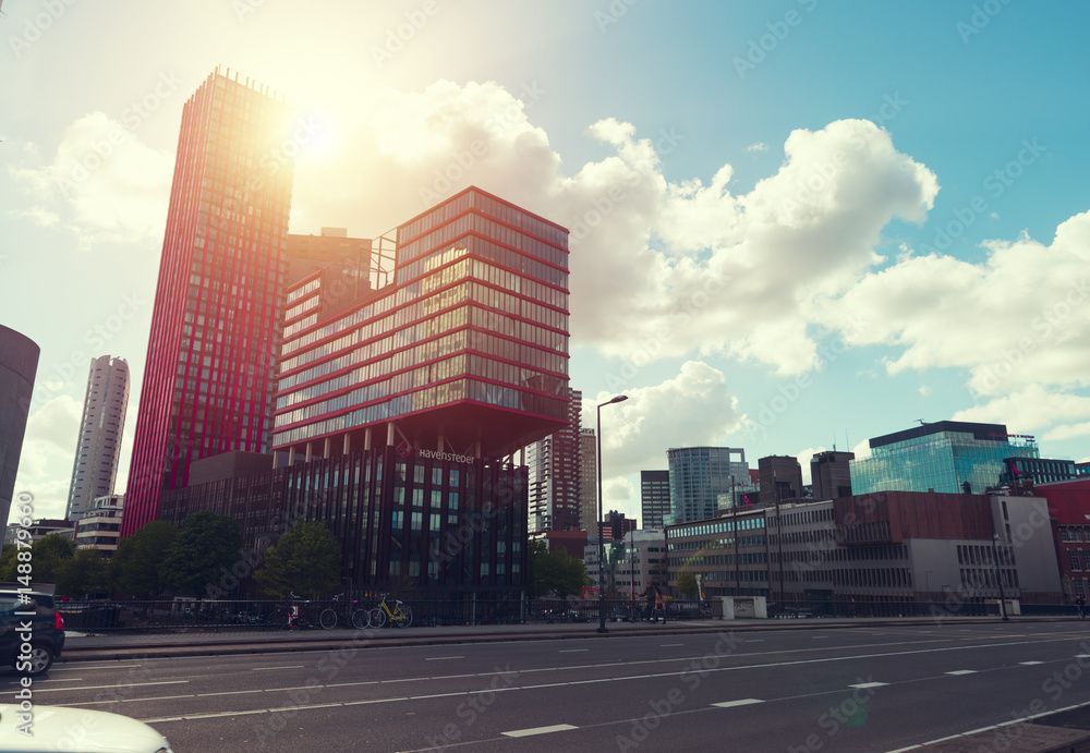 Fototapeta premium Rotterdam City, Oude Haven oldest part of the harbour,