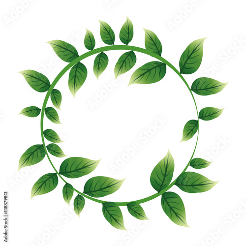 green textured leaf icon image vector illustration design © Jemastock