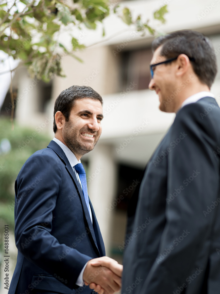 Two businessmen shaking their hands Two businessmen shaking their hands