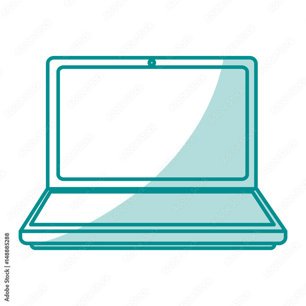 blue silhouette shading laptop computer tech device vector illustration blue silhouette shading laptop computer tech device vector illustration