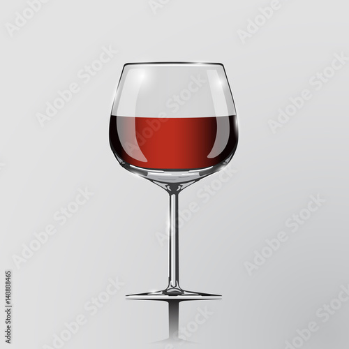 Realistic vector illustration of a cognac glass.