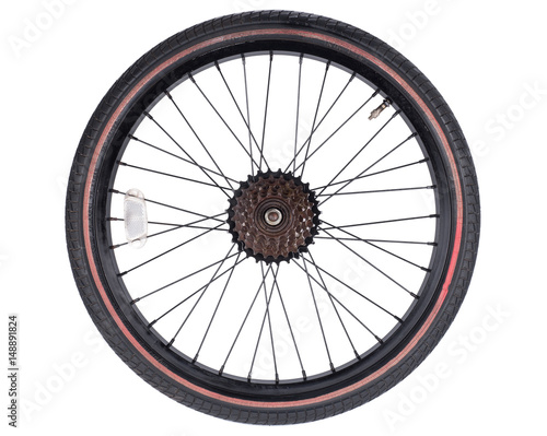 bicycle wheel set isolated on white background