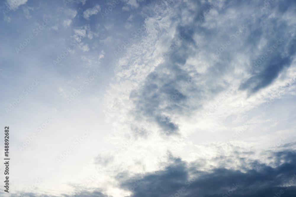 Blue sky with clouds background  photo stock