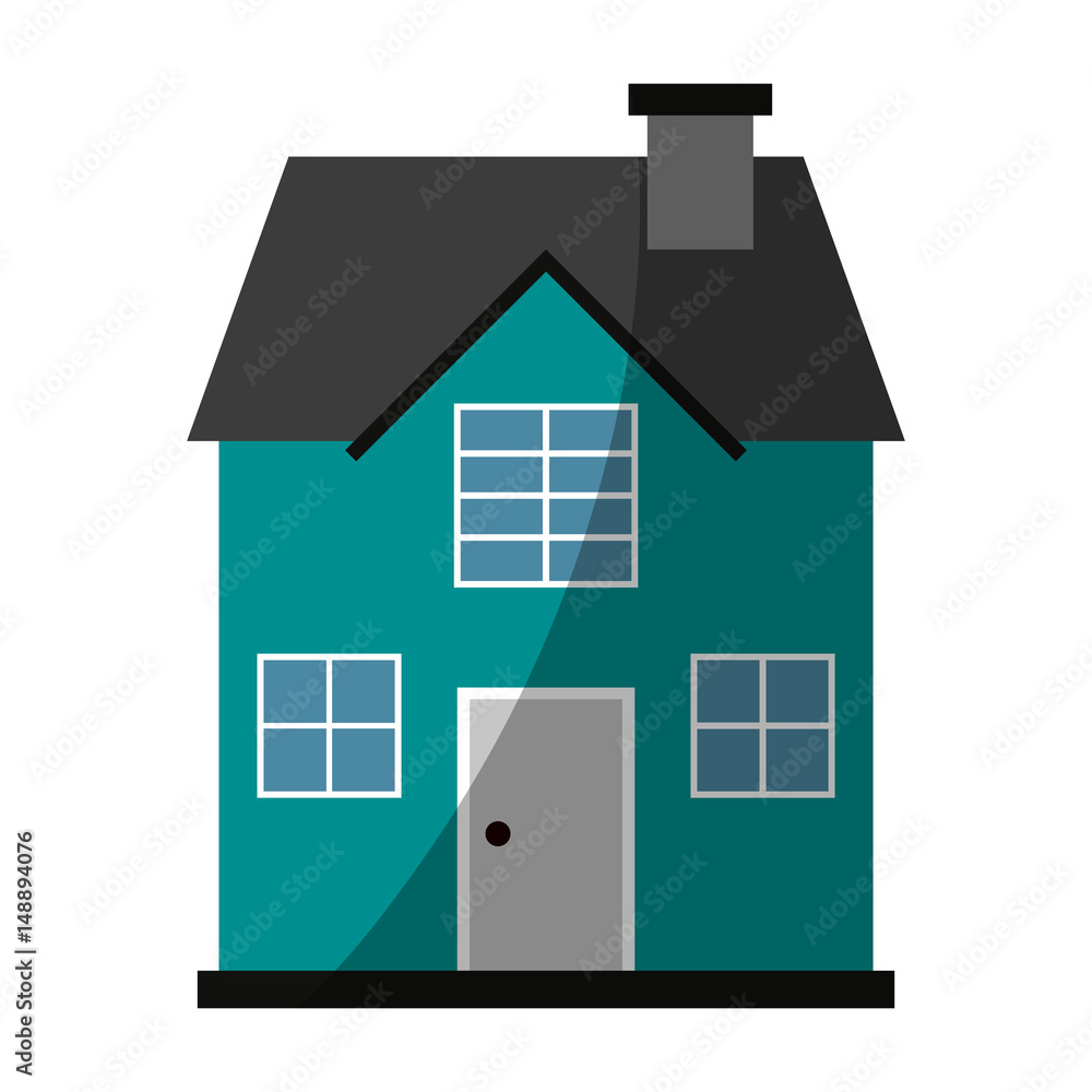 family house with chimney icon image vector illustration design