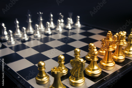 chess game board in business strategy concept