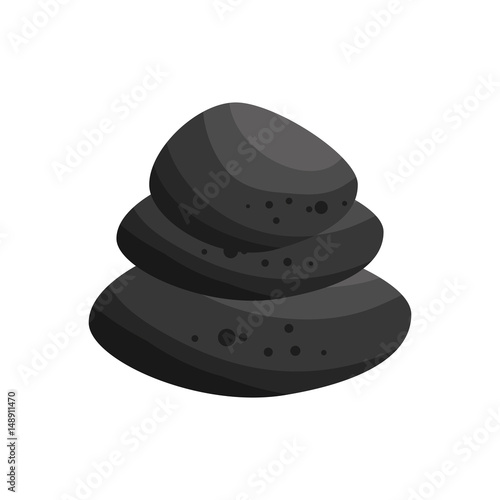 volcanic stones icon over white background. spa center concept. colorful design. vector illustration